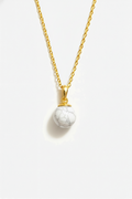 White Hawlite Pendant Necklace