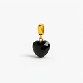 Black Heart Gold Bracelet Charm