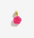 Neon Pink Flower Necklace Pendant