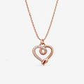 Heart with Serpent Rose Gold Necklace