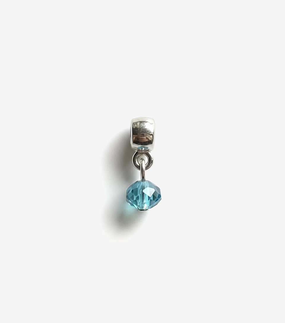 Sparkling Blue Crystal Mini Charm