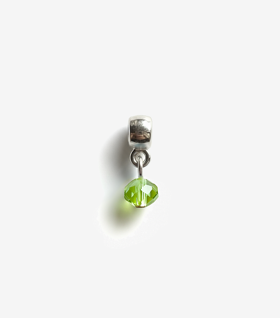 Sparkling Light Green Crystal Mini Charm