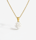 Small White Flower Pendant Necklace