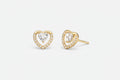 Statement Hearts and Central Stone Stud Earrings