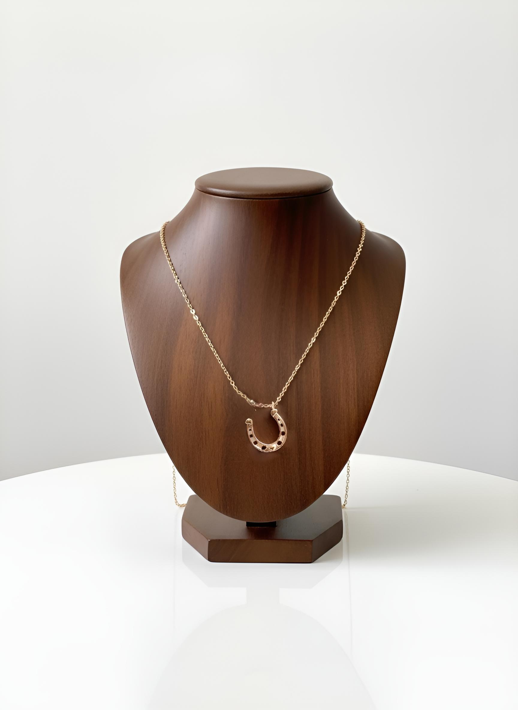 Horse Shoe Gold Plated Silver Necklace