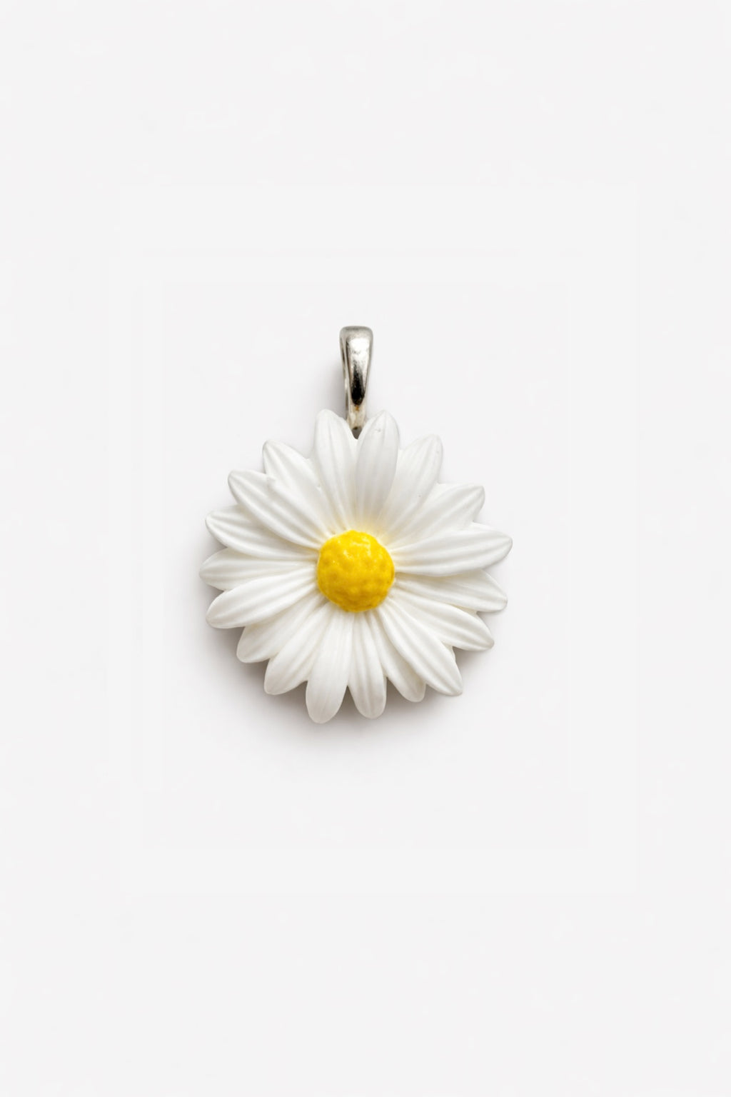 White Marguerite Flower Pendant