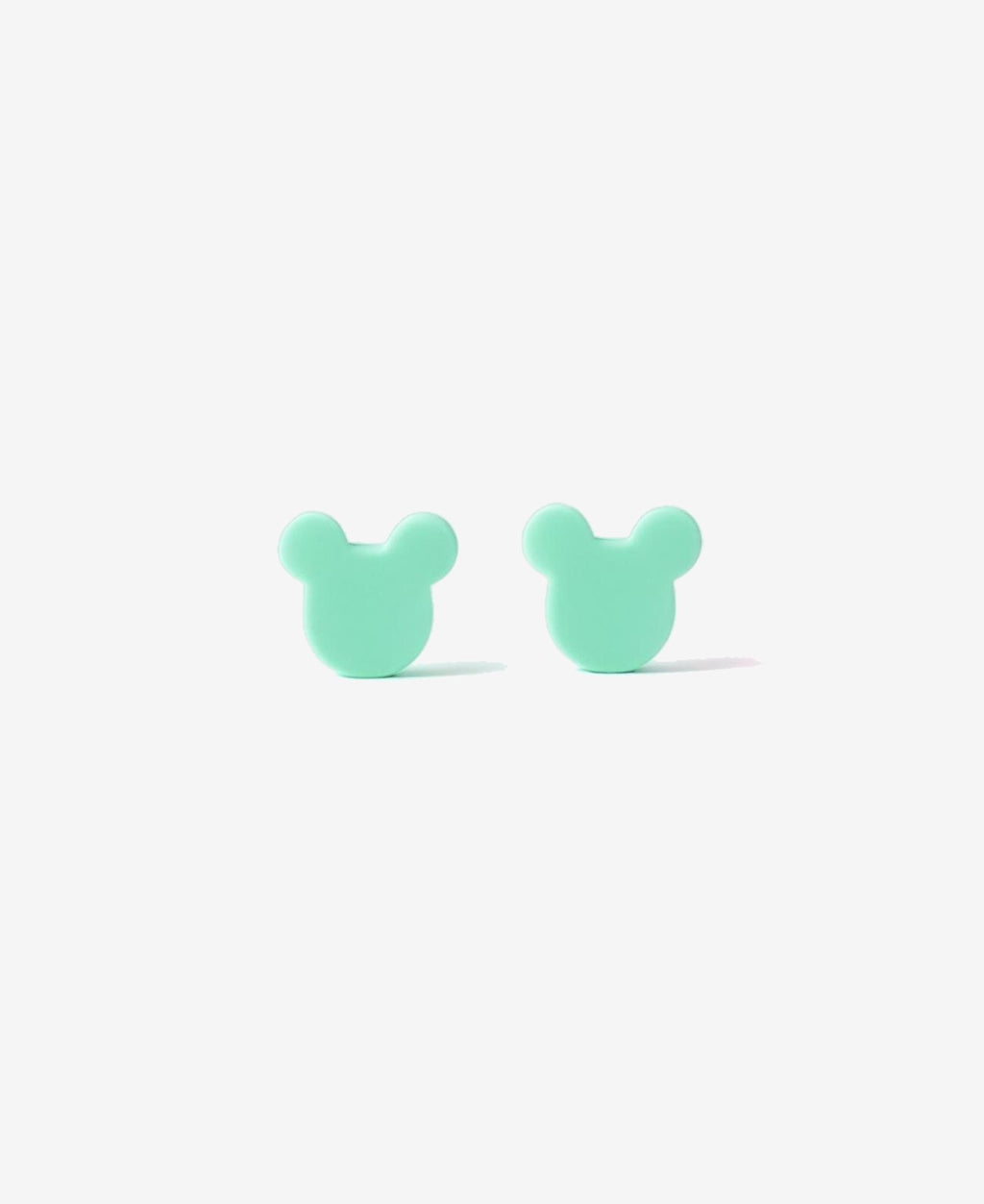 Mini Neon Green Mouse Stud Earrings