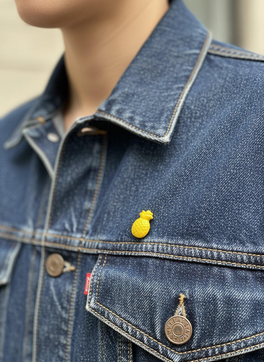 yellow lapel brooch 