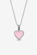 Pink Heart Sterling Silver Necklace
