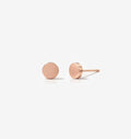 Small Rose Gold Circle Stud Earrings
