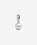 Seashell Pearl Bracelet Charm in Stainless Steel
