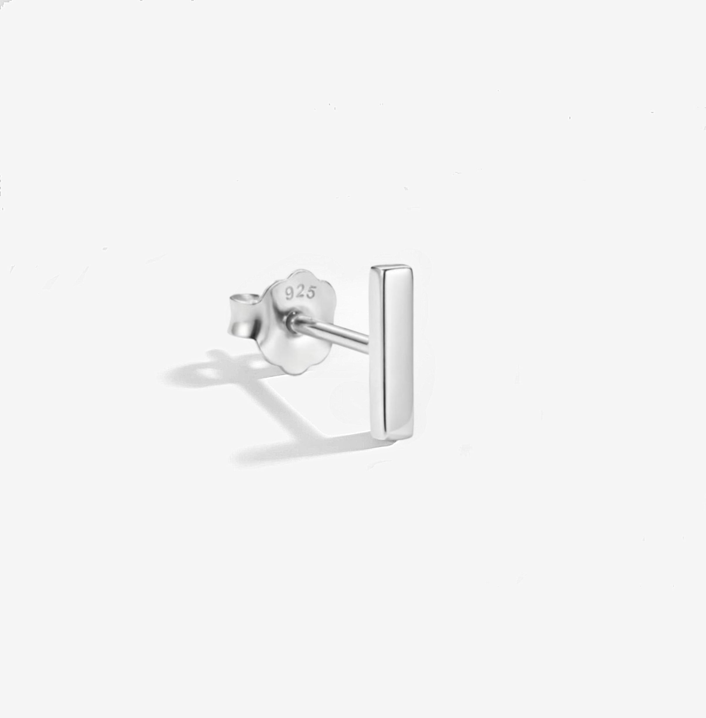 Small Bar Sterling Silver Stud Earring