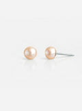 Cream Freshwater Pearl Silver Stud Earrings