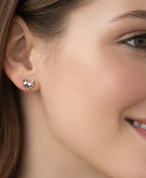 Mini Foxes Sterling Silver Studs