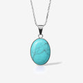 Turquoise Stainless Steel Pendant Necklace
