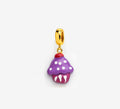 Cupcake Bracelet Charm in Violet
