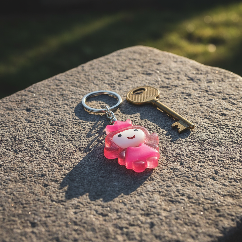 Pink Princess Pendant Keychain