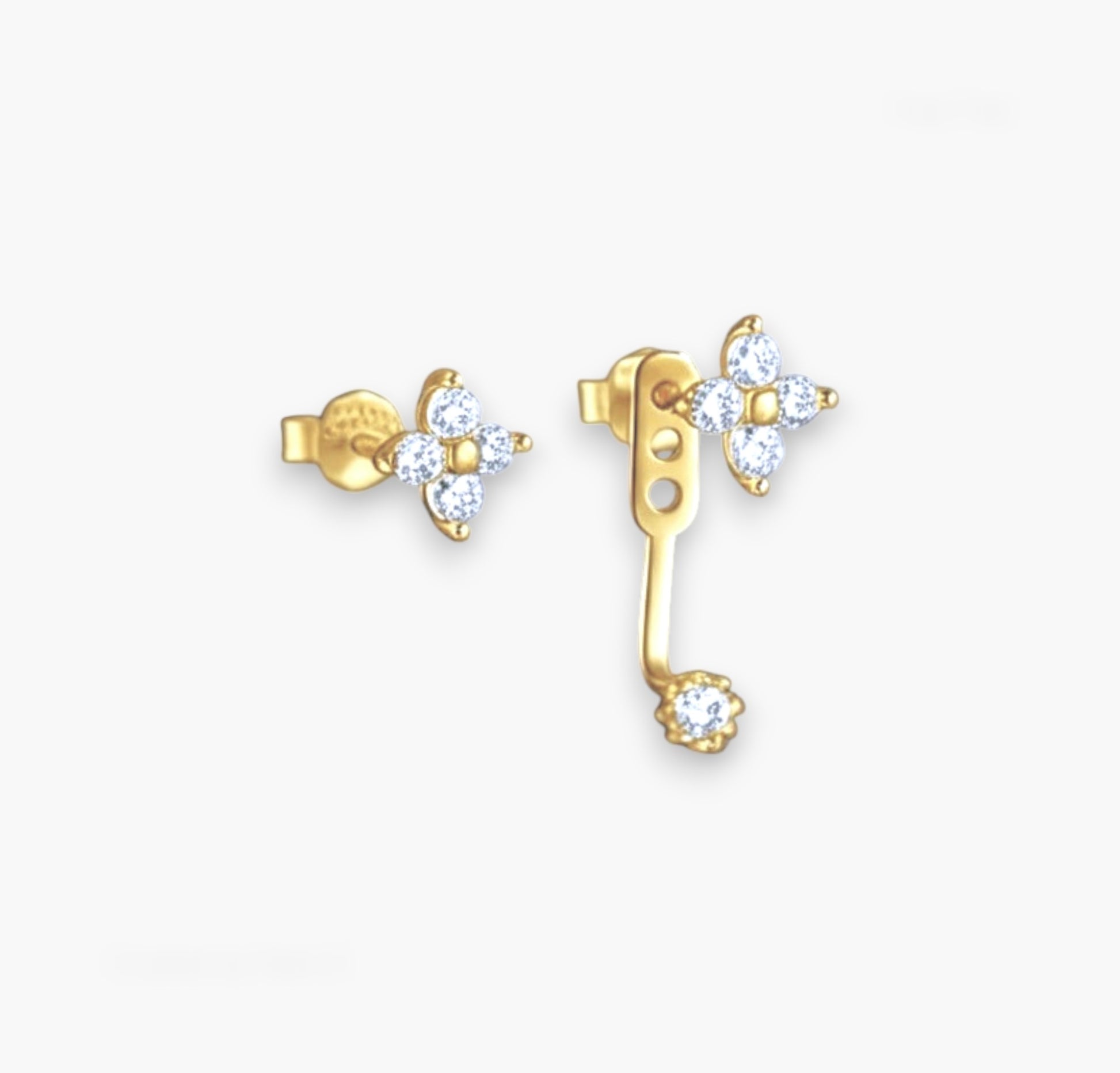 Cubic Zirconia Stud with Back Post