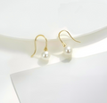 Small Pearl Sterling Silver Drop Earrings